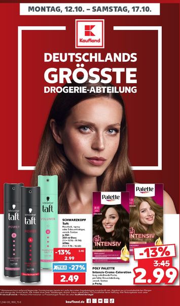 Leták Kaufland Německo - Kaufland Německo - Drogerie od 12.10. do 17.10. - strana 1