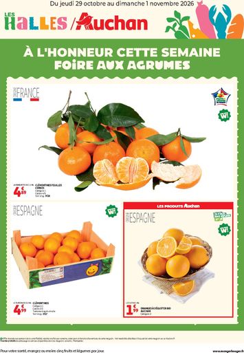 Folder Auchan - Auchan - Foire aux agrumes van 29/10 tot 01/11 - side 1