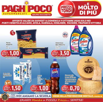 Volantino Paghi Poco - Paghi Poco - Alcamo / Avola / Marsala / Messina / Misilmeri / Pachino / Trapani / Vittoria valido dal 01/09 al 11/10 - pagina 1