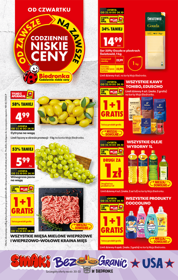 Leták Biedronka - Biedronka - nabídky čtvrtek až sobota od 22.10. do 24.10. - strana 1