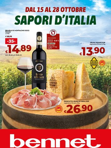 Volantino Bennet - Bennet - Sapori d’Italia valido dal 15/10 al 28/10 - pagina 1