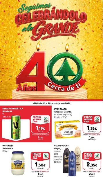 Folleto SPAR - SPAR - Club del 16/10 al 29/10 - página 1