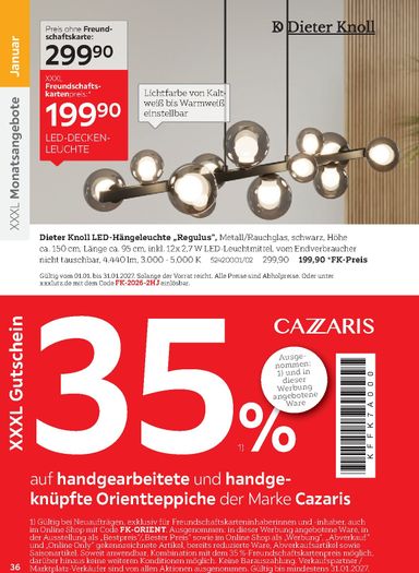 Prospekt XXXLutz - XXXlutz - Freundschaftskartenjournal gültig ab 01.08. bis 31.01. - seite 36