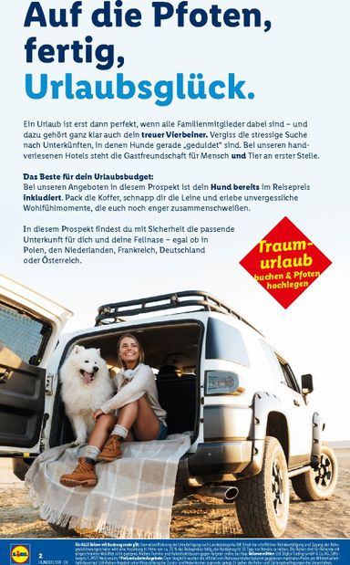 Prospekt Lidl - Lidl - Urlaub mit Hund gültig ab 29.07. bis 31.12. - seite 2