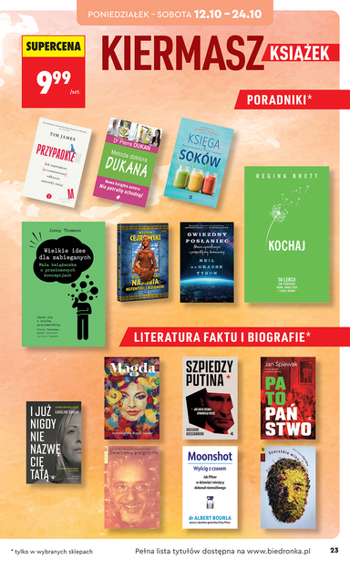 Leták Biedronka - Biedronka - Hity i inspiracje od 10.10. do 24.10. - strana 23