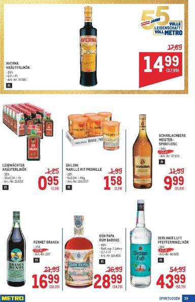 METRO-Flugblatt - Metro - Profi gültig ab 29.10. bis 11.11. - seite 39
