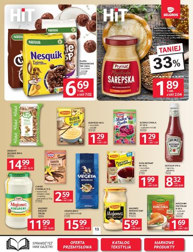 Gazetka Selgros - Selgros cash&carry - Oferta spożywcza od 22.10. do 04.11. - strona 13