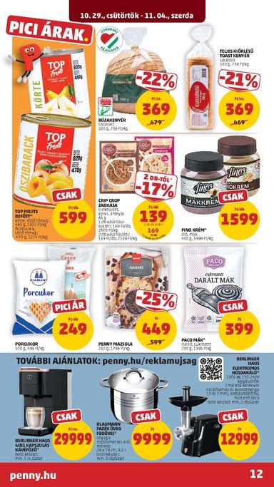 Akciós újság PENNY - PENNY érvényes 10.29.-tól 11.04.-ig - 16 oldal