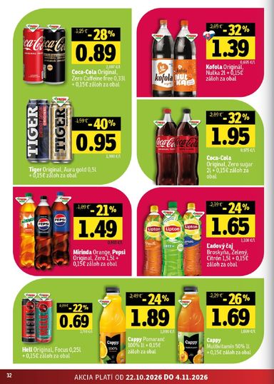 Leták FRESH - Fresh - Stredné a západné Slovensko od 22.10. do 04.11. - strana 32