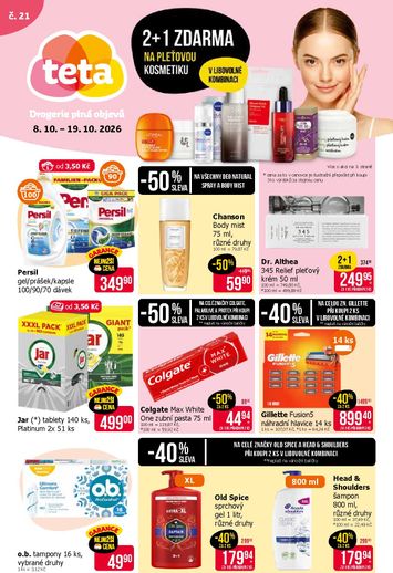 Leták Teta drogerie - Teta drogerie od 08.10. do 19.10. - strana 1
