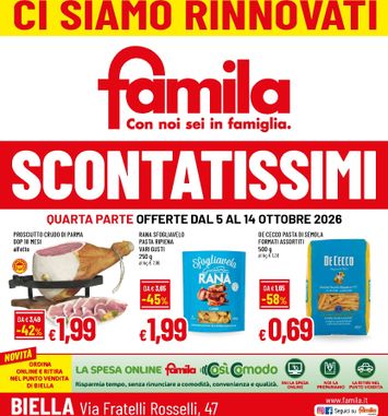 Volantino Famila - Famila - CI Siamo Rinnovati! Scontatissimi valido dal 05/10 al 14/10 - pagina 1