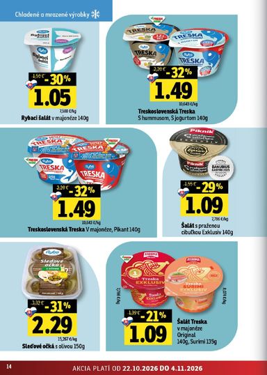Leták FRESH - Fresh Východné Slovensko od 22.10. do 04.11. - strana 14