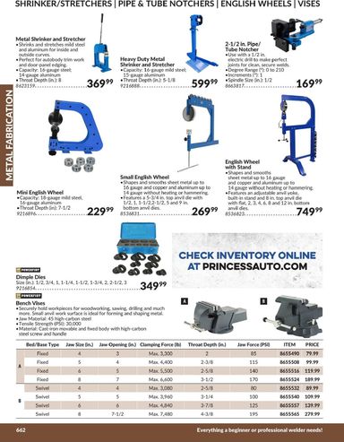 Flyer Princess Auto - Princess Auto - Metal Fabrication valid since 04-21 until 12-31 - page 53
