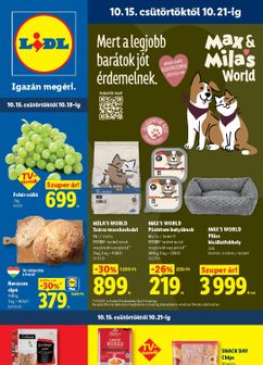 Lidl akciós újság, érvényes csütörtöktől 10.15.