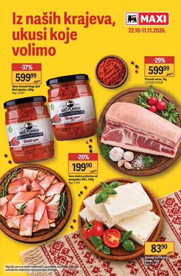 Katalog Maxi - Maxi - Iz naših krajeva ukusi koje volimo od 22.10 do 11.11 - strana 1