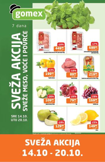 Katalog Gomex - Gomex - Sveža akcija od 14.10 do 20.10 - strana 1