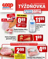 COOP Jednota - Vranov nad Topľou platný od štvrtka 29.10.2026