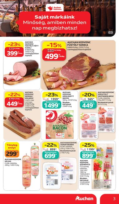 Akciós újság Auchan - Auchan Hipermarket - Sajátmárkás ajánlataink érvényes 10.15.-tól 10.28.-ig - 3 oldal