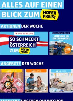 HOFER-Flugblatt gültig ab Freitag 23.10.