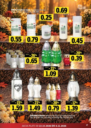 Leták FRESH - Fresh Východné Slovensko od 22.10. do 04.11. - strana 47