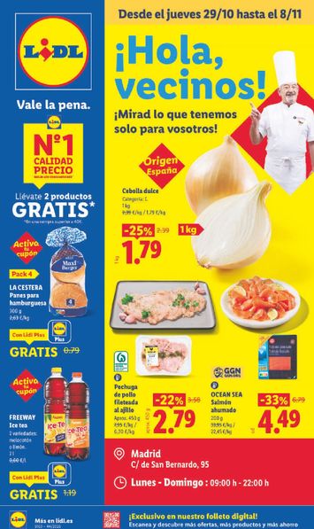 Folleto Lidl - Lidl - Madrid-San Bernardo del 29/10 al 08/11 - página 1