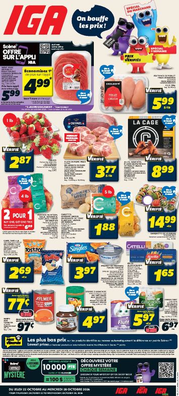 Flyer IGA - IGA valid since 10-22 until 10-28 - page 1