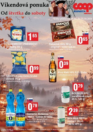 Leták COOP Jednota - COOP Jednota - Víkendová ponuka od 29.10. do 31.10. - strana 2