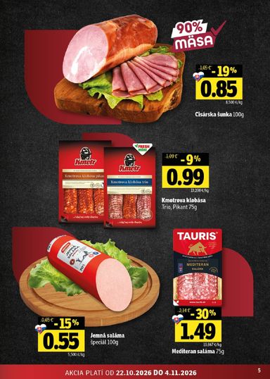 Leták FRESH - Fresh - Stredné a západné Slovensko od 22.10. do 04.11. - strana 5