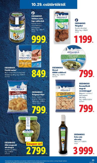 Akciós újság Lidl - Lidl érvényes 10.29.-tól 11.04.-ig - 23 oldal
