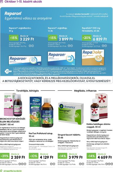 Akciós újság Alma Gyógyszertárak - Alma Gyógyszertárak érvényes 10.01.-tól 10.31.-ig - 10 oldal