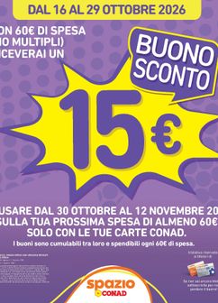 Volantini Spazio Conad da venerdì 16/10