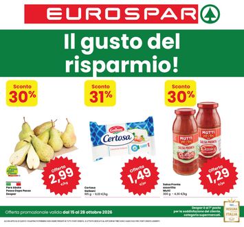 Volantino Eurospar - Eurospar valido dal 15/10 al 28/10 - pagina 1