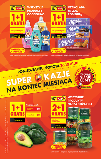 Leták Biedronka Poľsko - Biedronka Poľsko - Super okazje na koniec miesiąca od 26.10. do 31.10. - strana 1