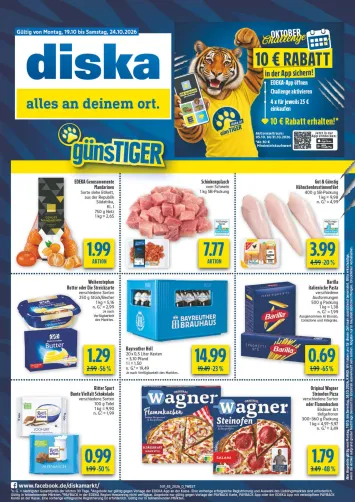 Prospekt Diska - Diska - Bayern gültig ab 19.10. bis 24.10. - seite 1