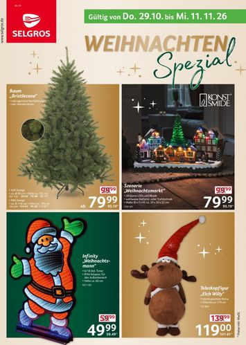 Prospekt Selgros - Selgros - Weihnachten Spezial gültig ab 29.10. bis 11.11. - seite 1