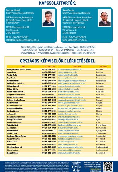 Akciós újság Metro - Metro - Üzletet építünk! érvényes 03.01.-tól 12.31.-ig - 14 oldal