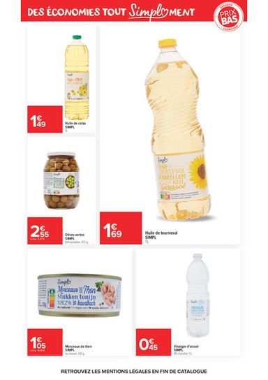 Catalogue Carrefour Market - Carrefour Market - Premier Prix Simpl valable dès le 03/11 au 22/11 - page 8