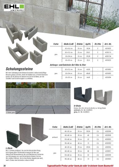 Prospekt toom - Toom - Gartenbaustoffe gültig ab 01.03. bis 31.12. - seite 70