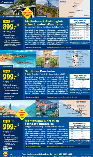 Prospekt Lidl - Lidl - Reise-Highlights gültig ab 14.10. bis 15.11. - seite 16