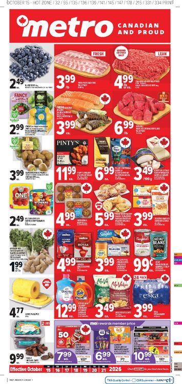 Flyer Metro - Metro - Ontario valid since 10-15 until 10-21 - page 1