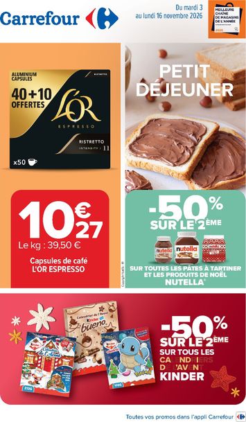 Catalogue Carrefour - Carrefour - Petit Déjeuner valable dès le 03/11 au 16/11 - page 1