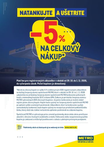 Leták METRO - Metro - Natankujte a ušetrite od 29.10. do 01.11. - strana 1