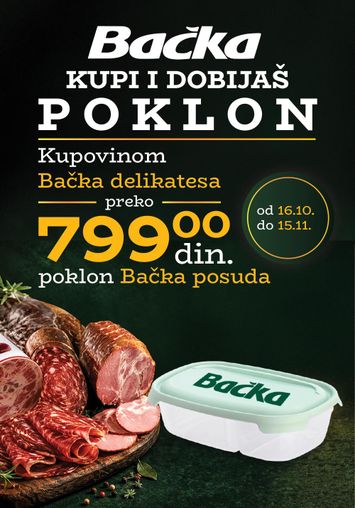 Katalog Univerexport - Univerexport - Poklon uz kupovinu Bačka delikatesa od 16.10 do 15.11 - strana 1