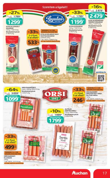 Akciós újság Auchan - Auchan Hipermarket érvényes 10.22.-tól 10.28.-ig - 17 oldal