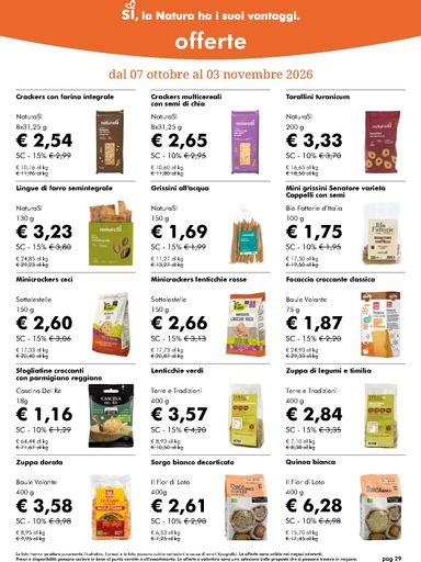 Volantino NaturaSì - NaturaSì valido dal 07/10 al 03/11 - pagina 29