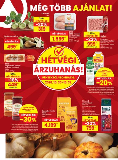 Akciós újság Spar - SPAR érvényes 10.29.-tól 11.04.-ig - 20 oldal