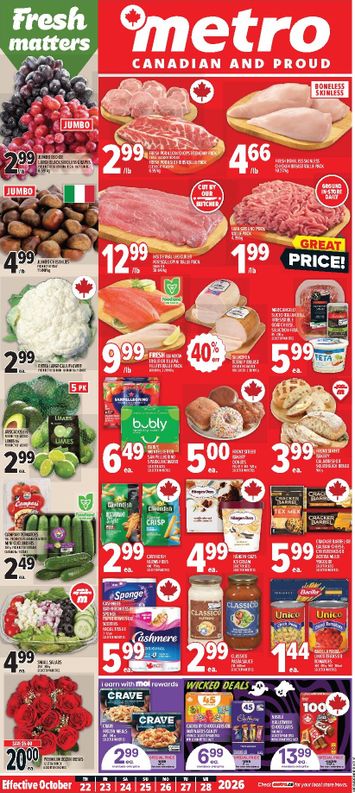 Flyer Metro - Metro - Ontario valid since 10-22 until 10-28 - page 1