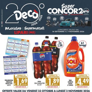 Volantino Decò - Decò - Supermercati/Maxistore Lipari valido dal 23/10 al 02/11 - pagina 1