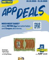 Metro - App Deals-Prospekt gültig ab Montag 26.10.2026