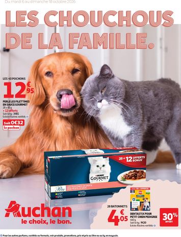 Folder Auchan - Auchan - Animalerie van 06/10 tot 18/10 - side 1